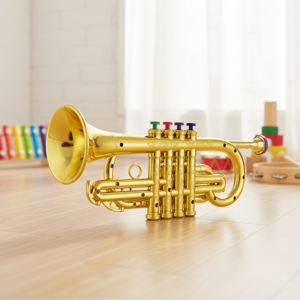 Junips | Children's Trumpet Musical Toy | 4 Keys, Educational Instrument for Kids (ABS Plastic)