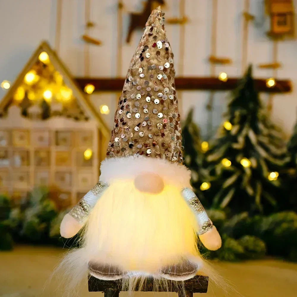 Junips | LED Christmas Gnome | Knitted Design with Night Light | Glowing Christmas Decoration | Warm & Cozy