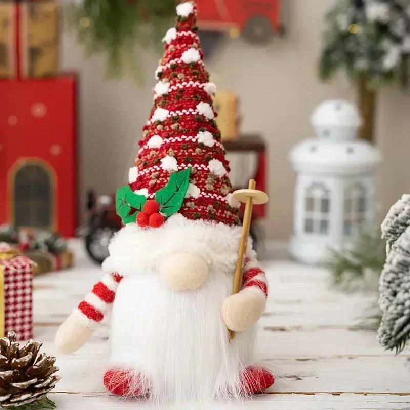 Junips | LED Christmas Gnome | Knitted Design with Night Light | Glowing Christmas Decoration | Warm & Cozy