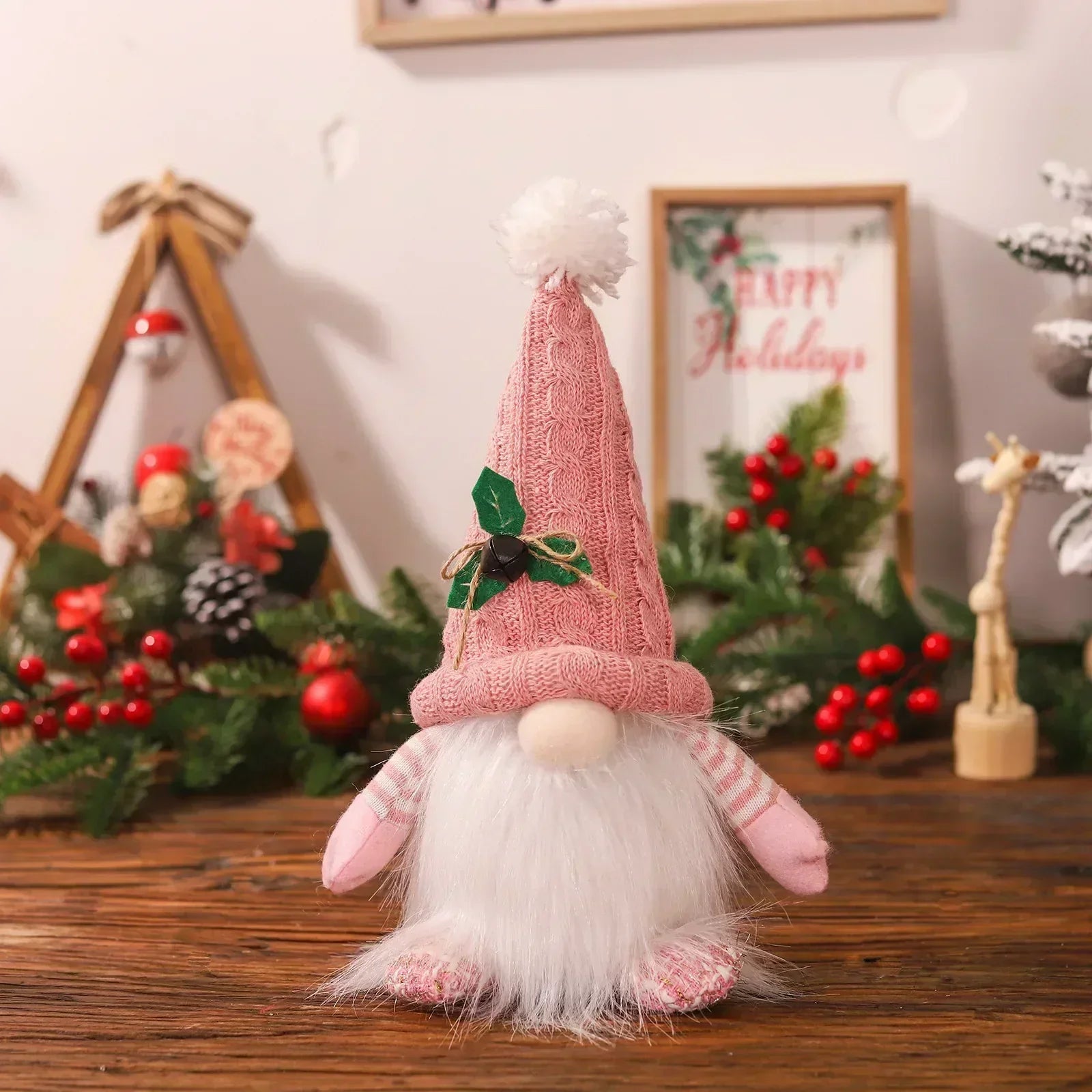 Junips | Christmas Gnome Decoration | LED Night Light | Warm Glow Holiday Ornament