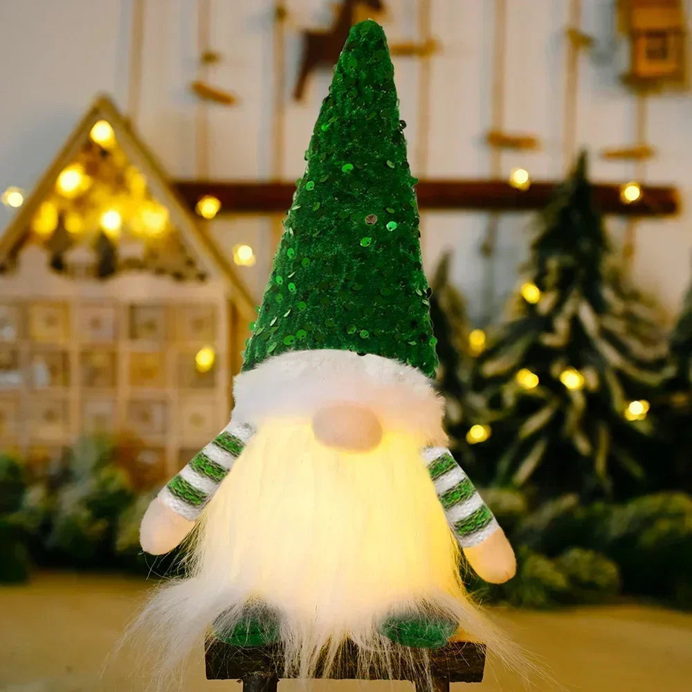 Junips | LED Christmas Gnome | Knitted Design with Night Light | Glowing Christmas Decoration | Warm & Cozy