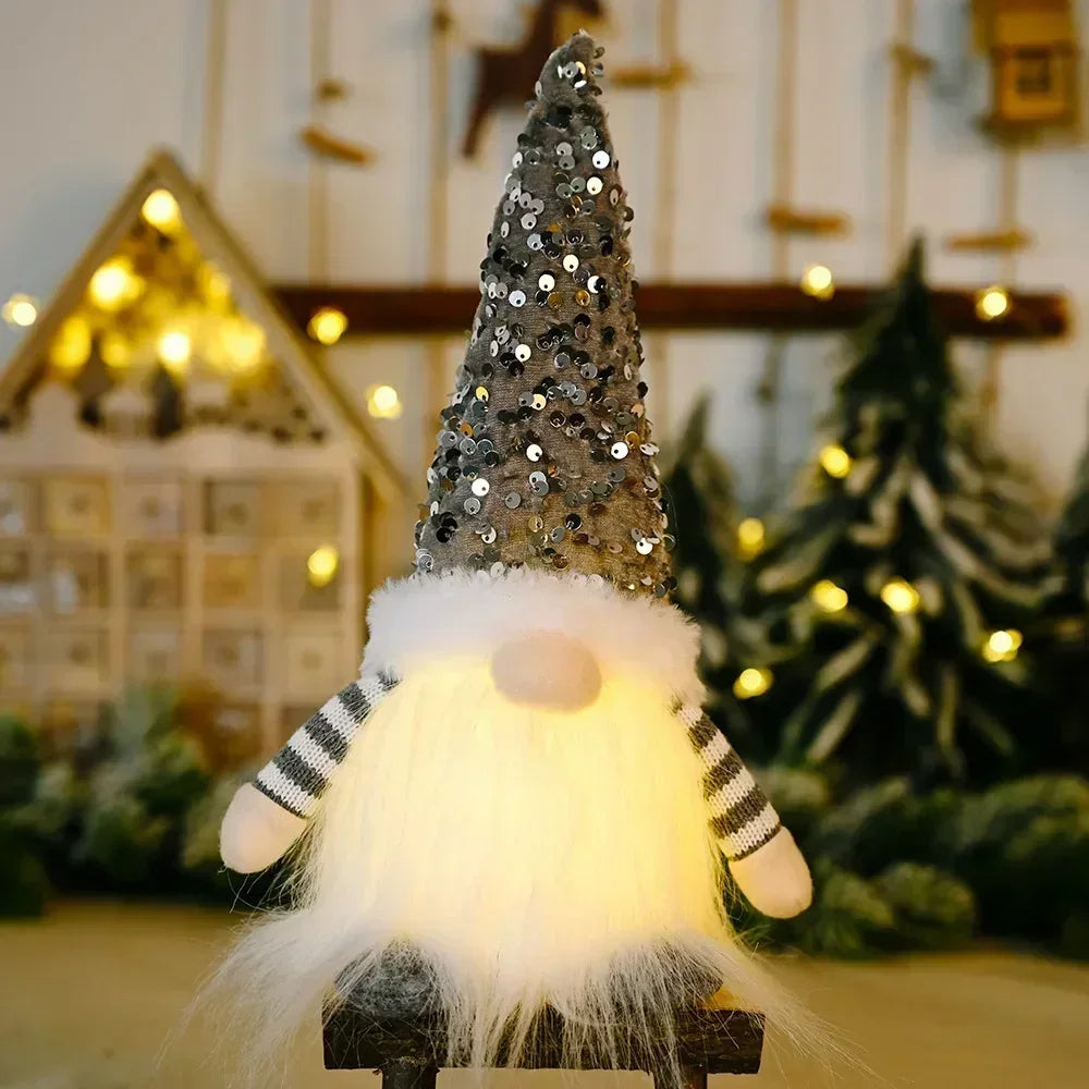 Junips | LED Christmas Gnome | Knitted Design with Night Light | Glowing Christmas Decoration | Warm & Cozy