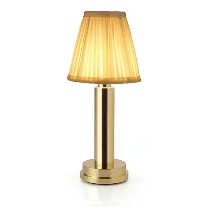 Junips | Table Lamp with Gold Base and Fabric Shade