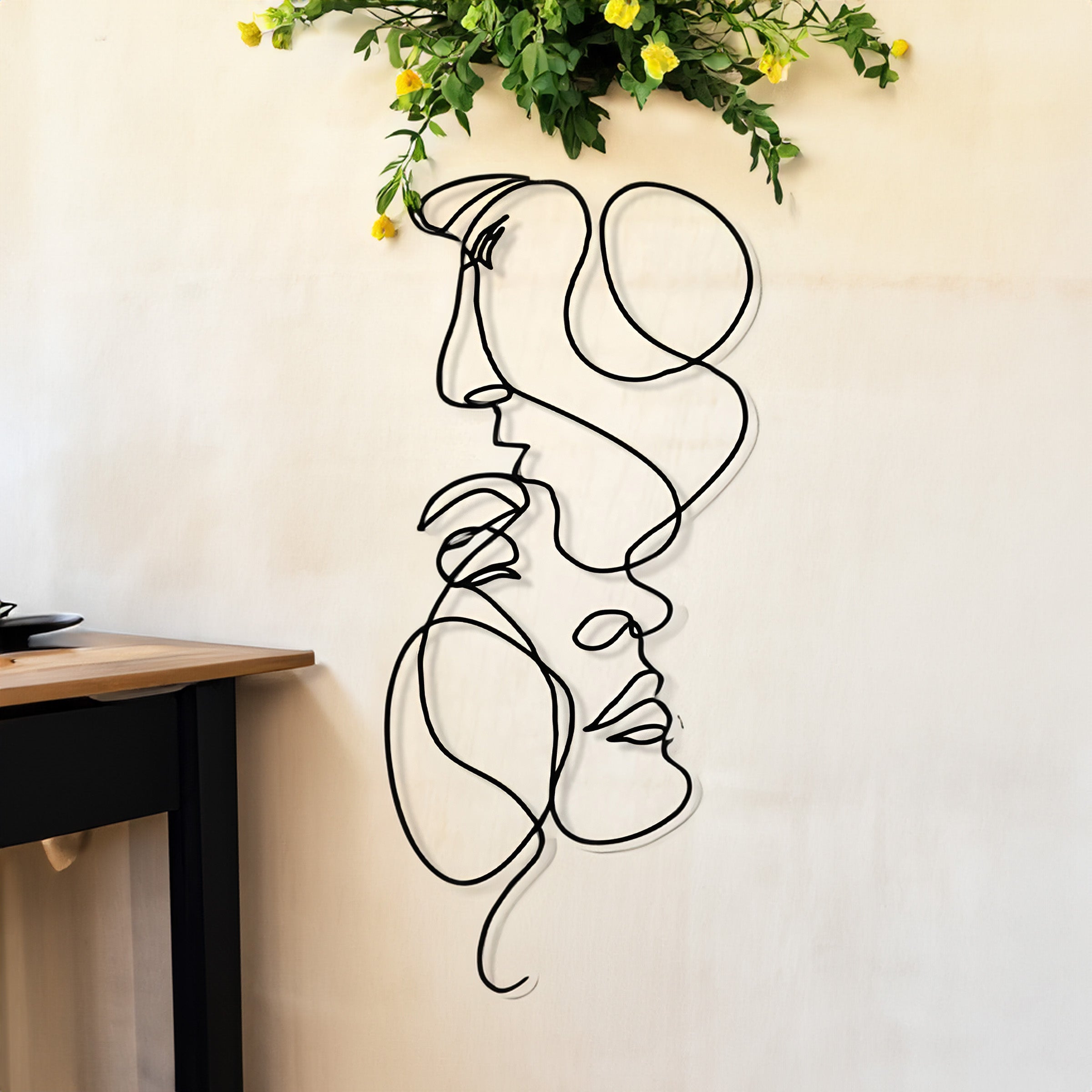 Junips | Graceful Lines 3D Metal Wall Art - Modern and Minimalist Wall Decoration for a Stylish Home