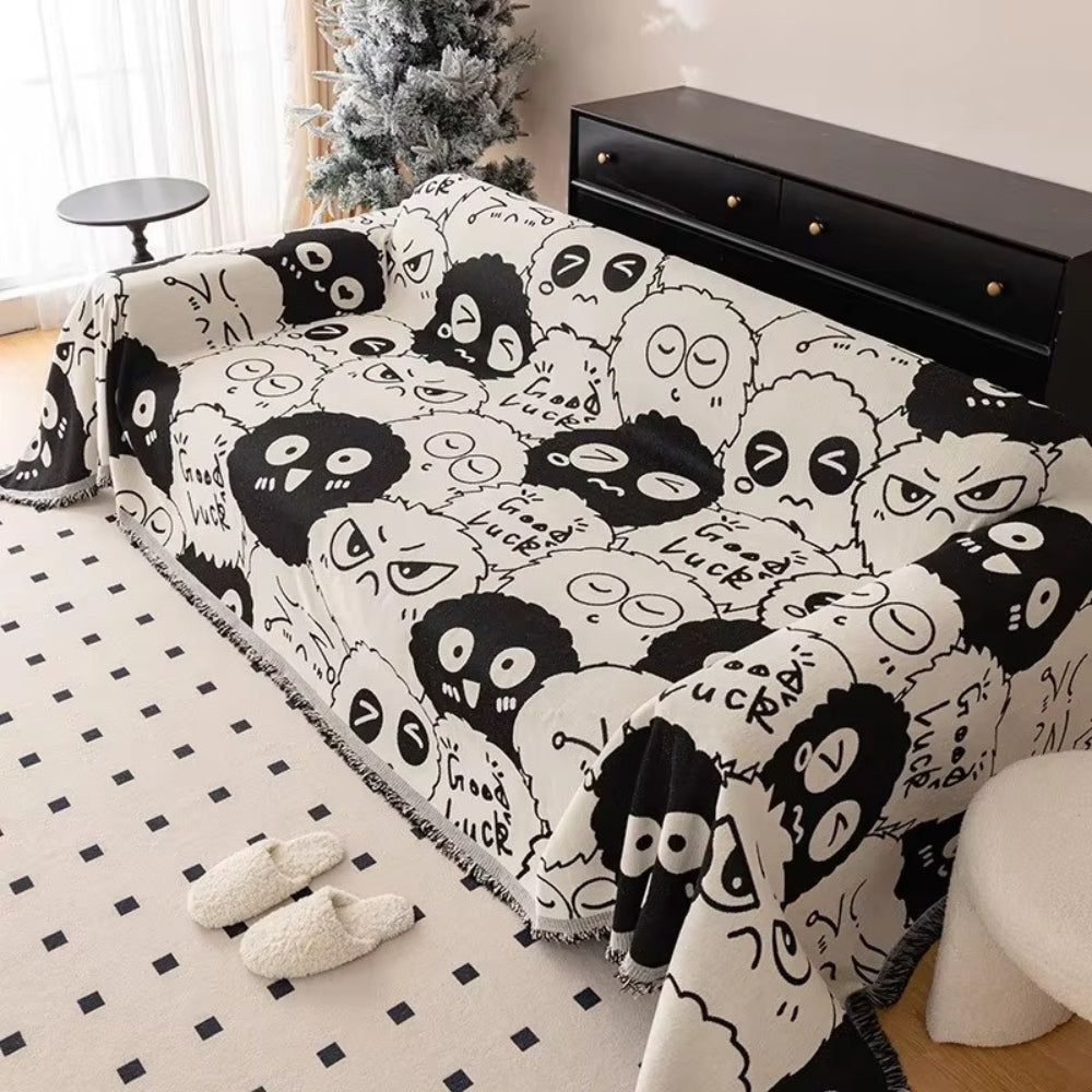 Junips | Gremlin Cartoon Chenille Sofa Cover