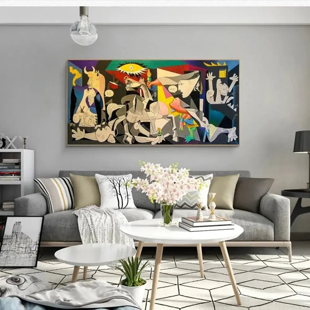 Junips | Guernica by Pablo Picasso | High-Definition Cotton Canvas Art Print | Tear-Resistant Unframed Wall Decor