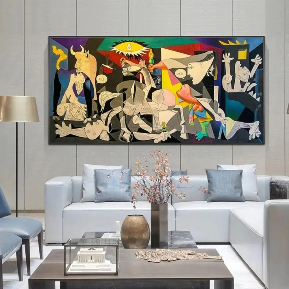 Junips | Guernica by Pablo Picasso | High-Definition Cotton Canvas Art Print | Tear-Resistant Unframed Wall Decor