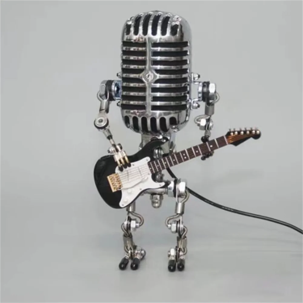 Junips | Designer table lamp robot with guitar for modern and creative interiors