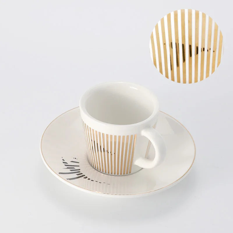 Junips | Creative dynamic SLR cup Leopard anamorphic zebra cup Luycho coffee tea cup set with coaster 90ml-225ml