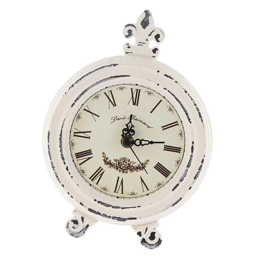 Junips | Vintage Wooden Style Table Clock with Alarm