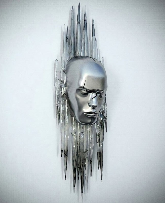Junips | Metal Figure Statues Styles Abstract Canvas Painting Couples Wall Art Love Sculpture Poster Print Home Decor Living Room Gifts