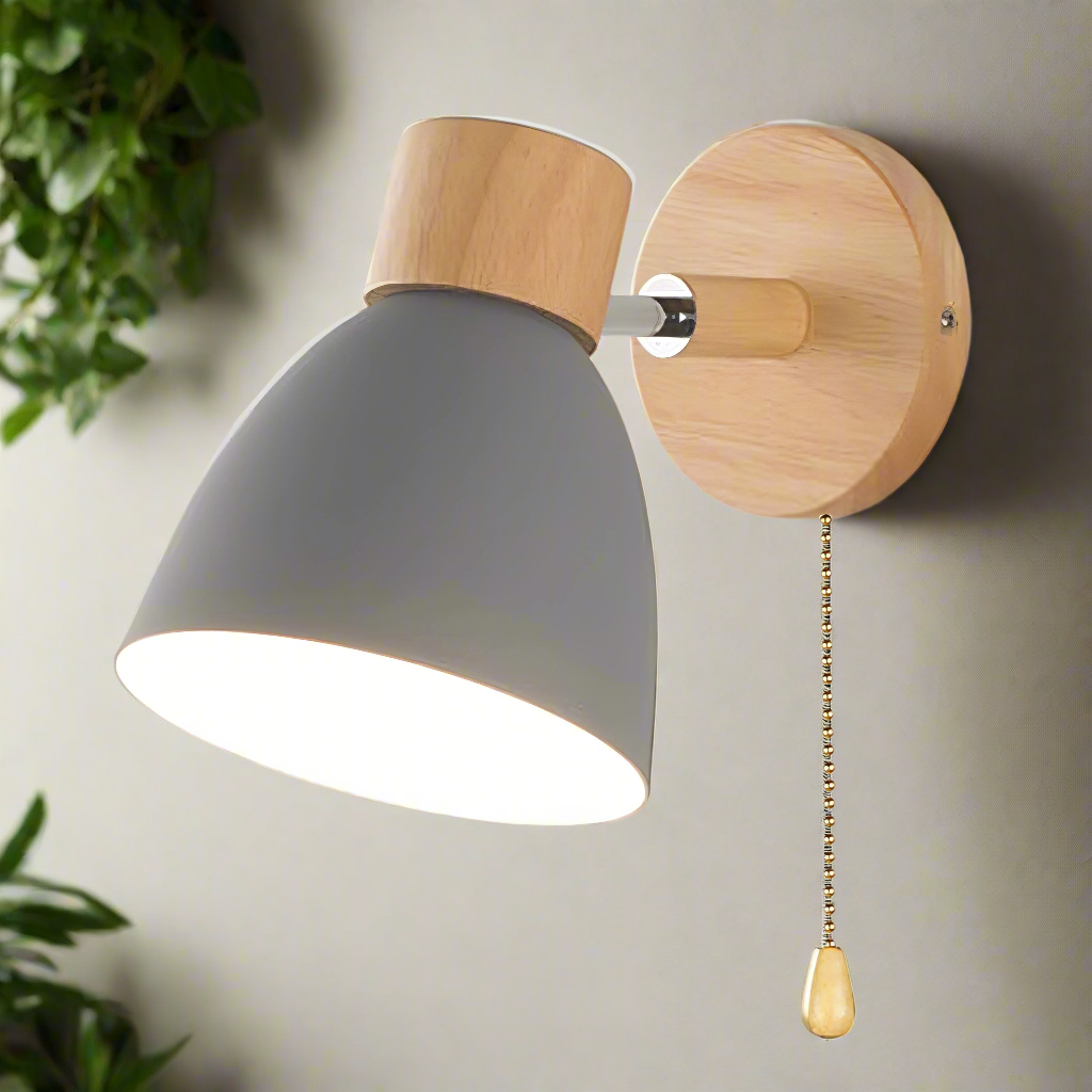 Junips | Nordic-modern hanging switch wall lamp made of wood