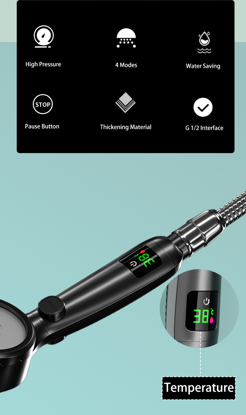 Junips | Shower head with temperature display on sale