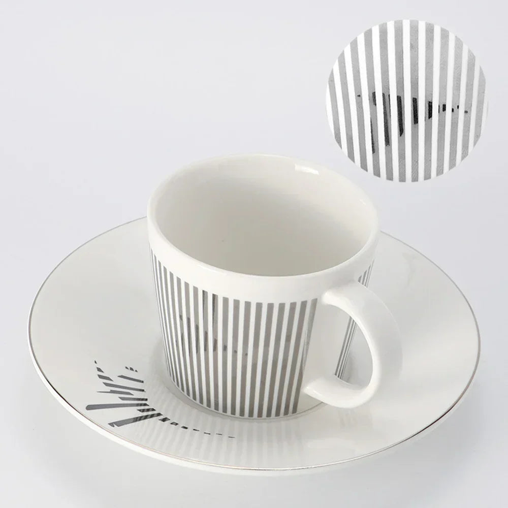 Junips | Creative dynamic SLR cup Leopard anamorphic zebra cup Luycho coffee tea cup set with coaster 90ml-225ml