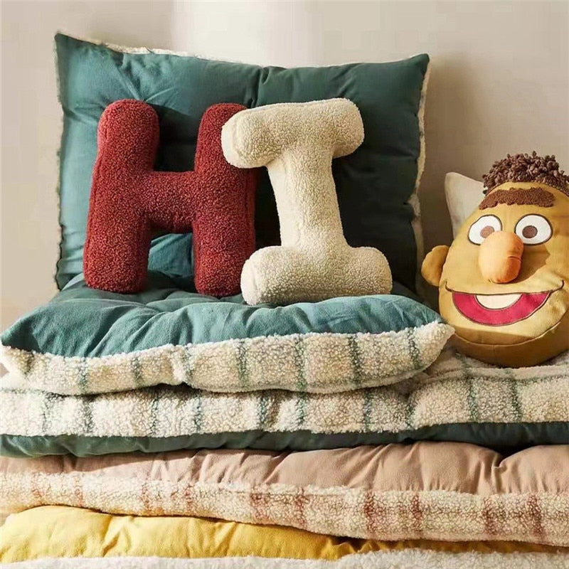 Junips | Alphabet Letter Fleece Pillow