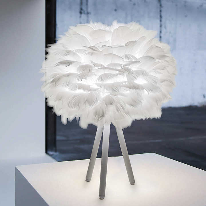 Junips | Table Lamp - FeatherLux - Dimmable Light - Elegant Feather Design