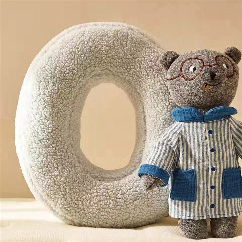 Junips | Alphabet Letter Fleece Pillow