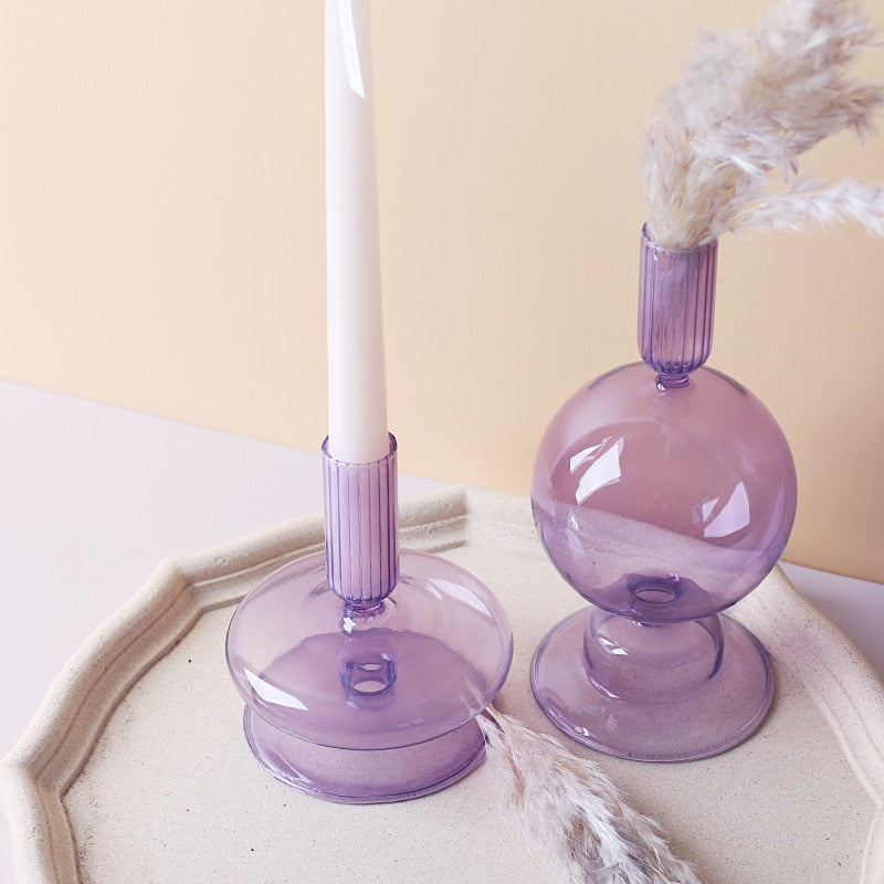 Junips | Lilac Candle Holder made of Glass