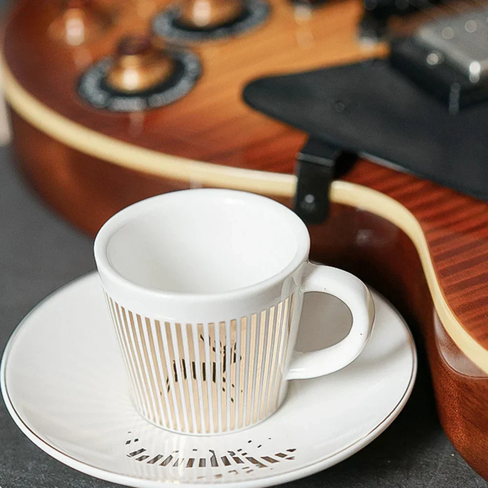 Junips | Creative dynamic SLR cup Leopard anamorphic zebra cup Luycho coffee tea cup set with coaster 90ml-225ml