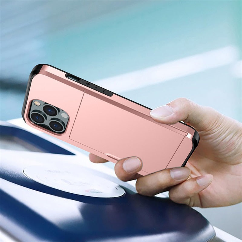 Junips | Business Armor Slide Wallet iPhone Case