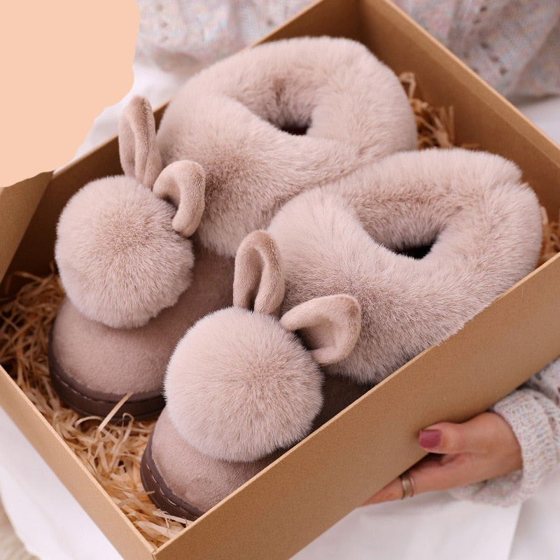 Junips | Cozy women's slippers with bunny ears
