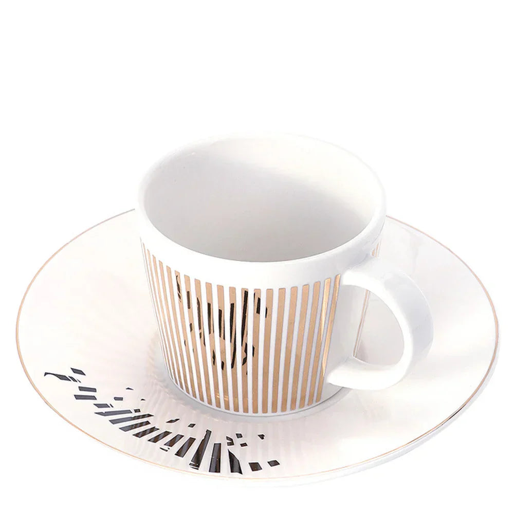 Junips | Creative dynamic SLR cup Leopard anamorphic zebra cup Luycho coffee tea cup set with coaster 90ml-225ml