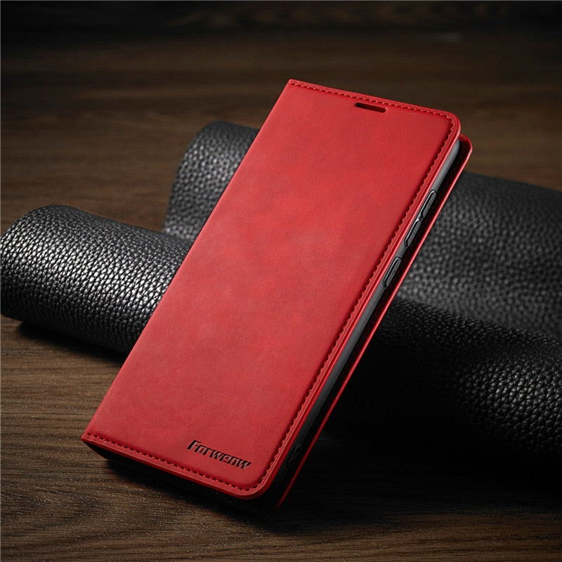 Junips | Huawei Case: Magnetic Leather Bag for Stylish Protection