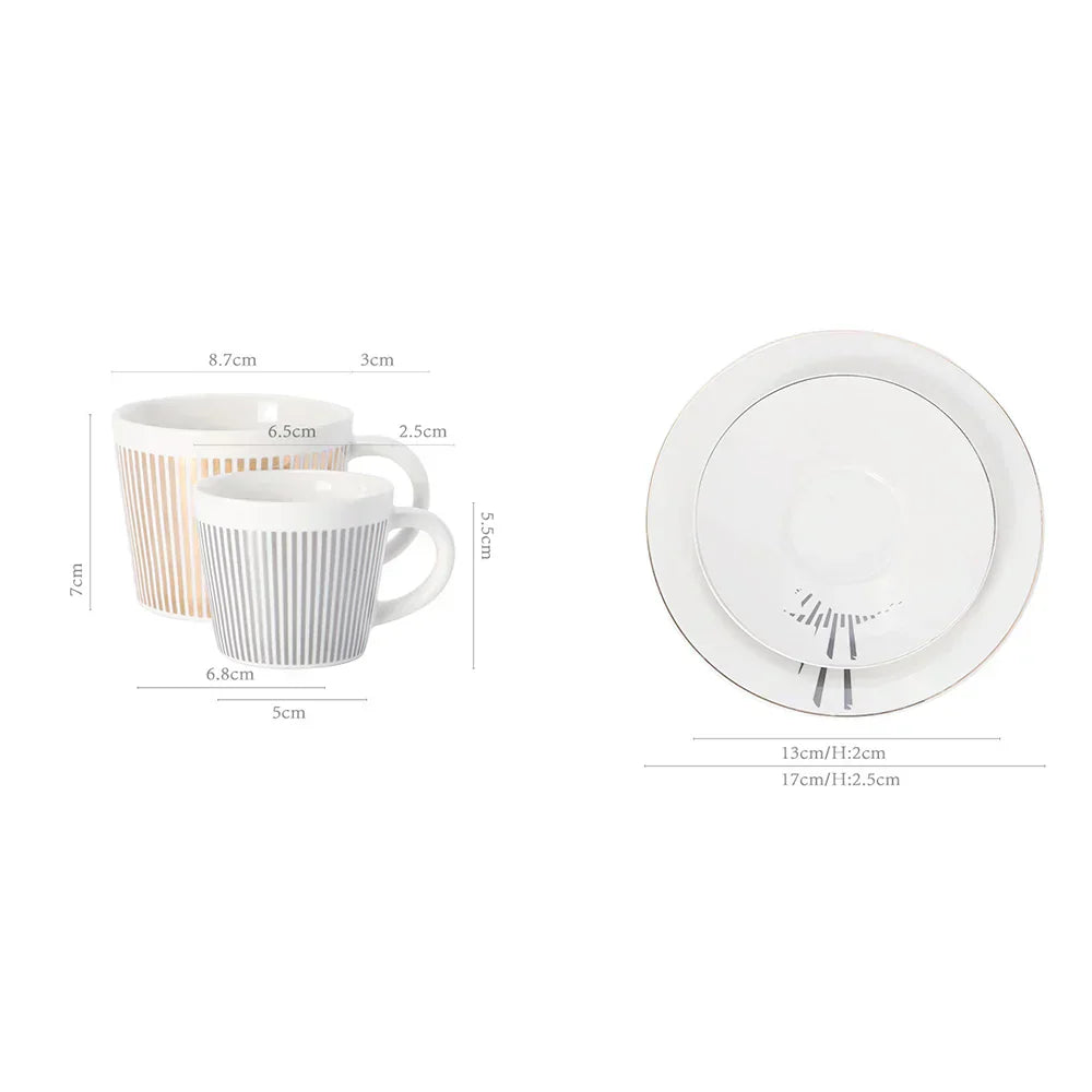 Junips | Creative dynamic SLR cup Leopard anamorphic zebra cup Luycho coffee tea cup set with coaster 90ml-225ml