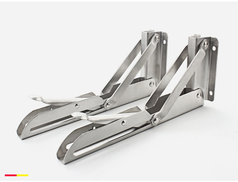 Junips | 2-piece set collapsible shelf brackets, heavy-duty, made of stainless steel for tables, motorhomes and space-saving