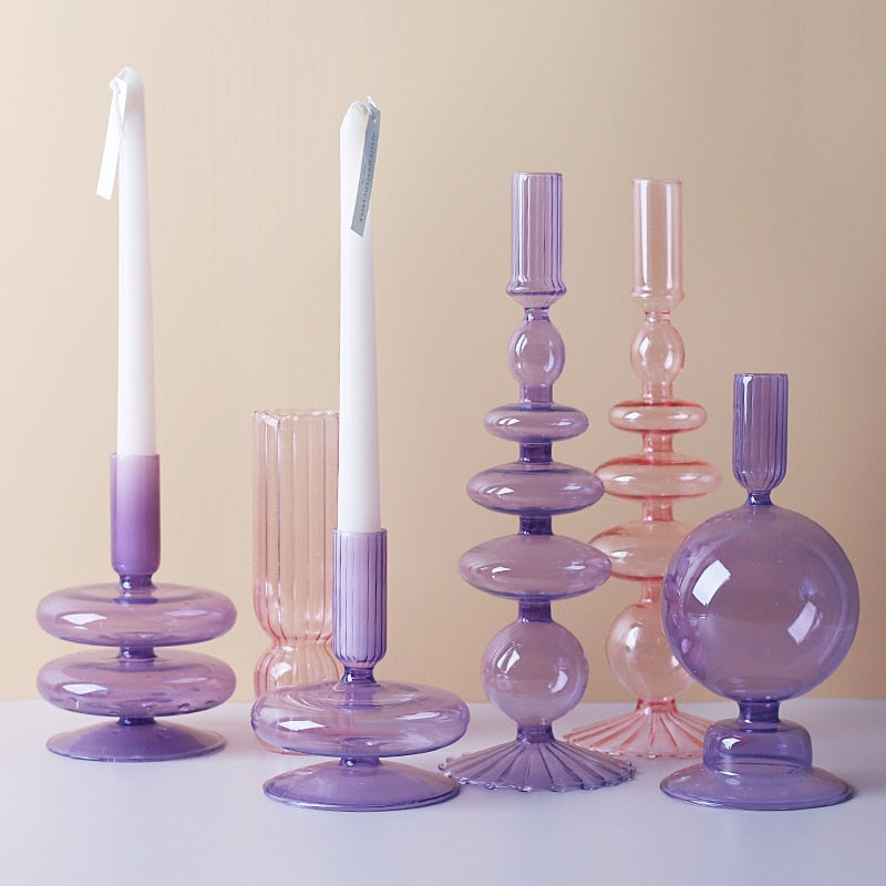 Junips | Lilac Candle Holder made of Glass