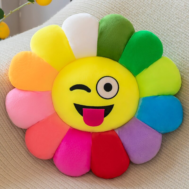 Junips | Colorful Sunflower Plush Comfort Seat Cushion