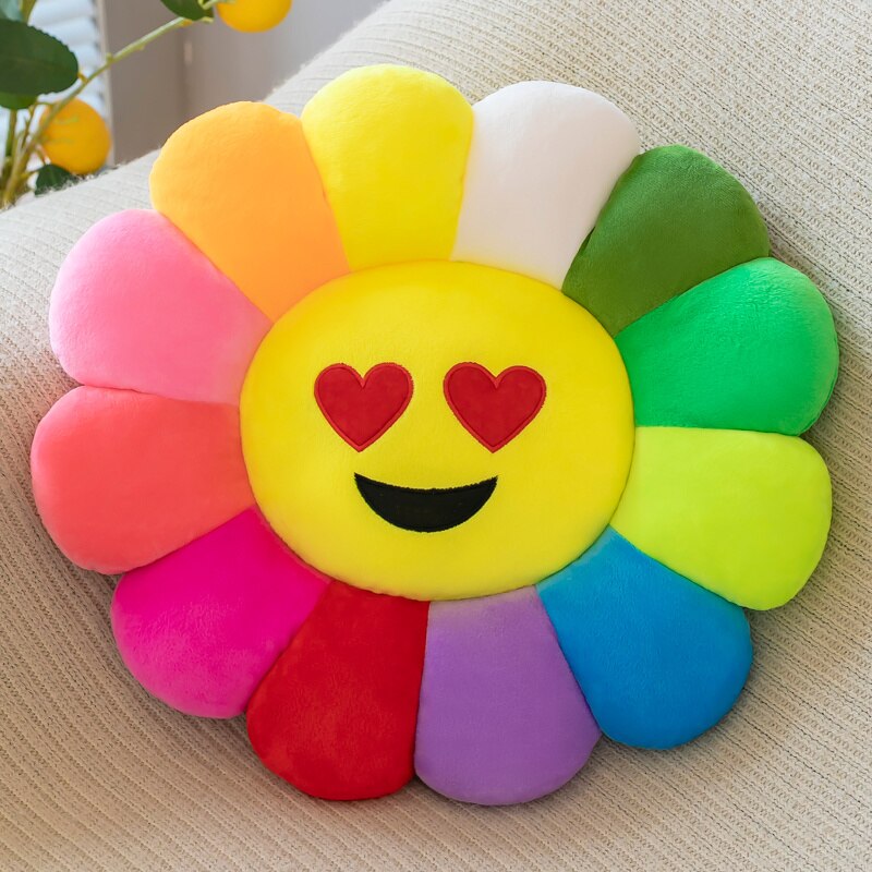 Junips | Colorful Sunflower Plush Comfort Seat Cushion