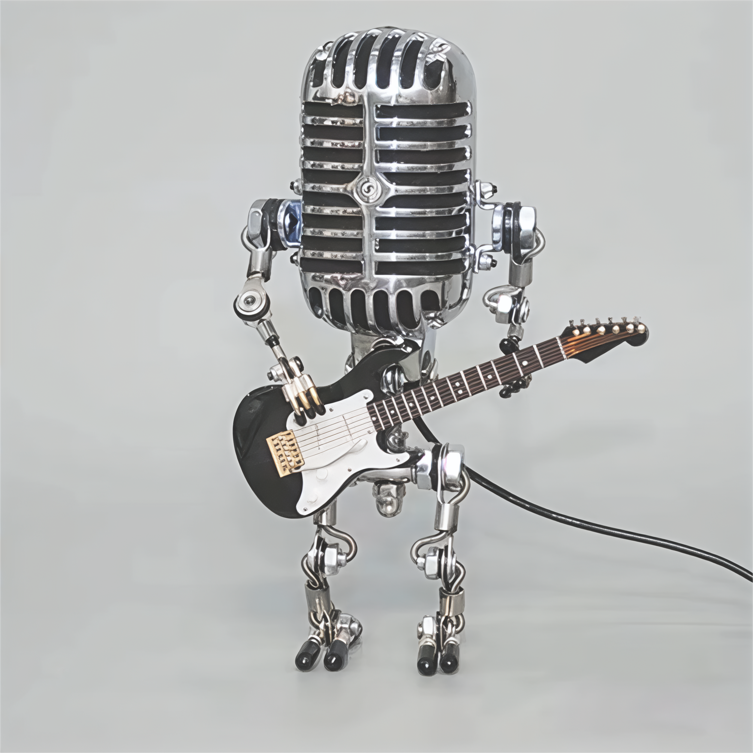 Junips | Table Lamp Robot Sculpture Metal Guitar Light