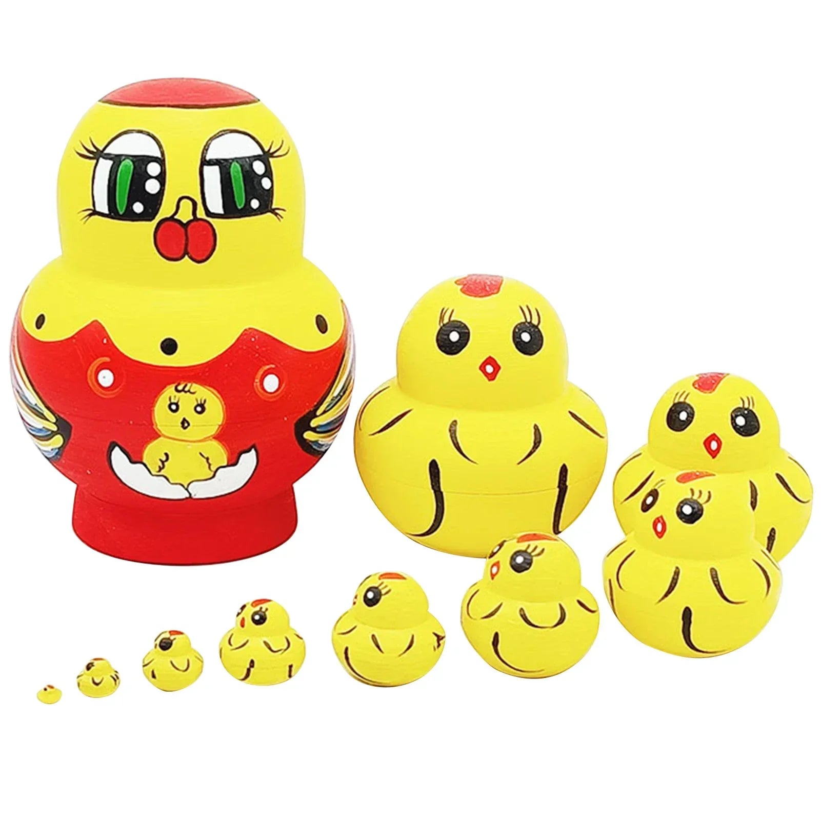 Junips | 10 pieces/set wooden Russian matryoshka dolls