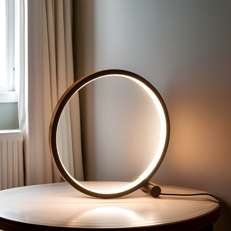 Junips | Halo Glo Lamp – minimalistic dimmable round LED table lamp