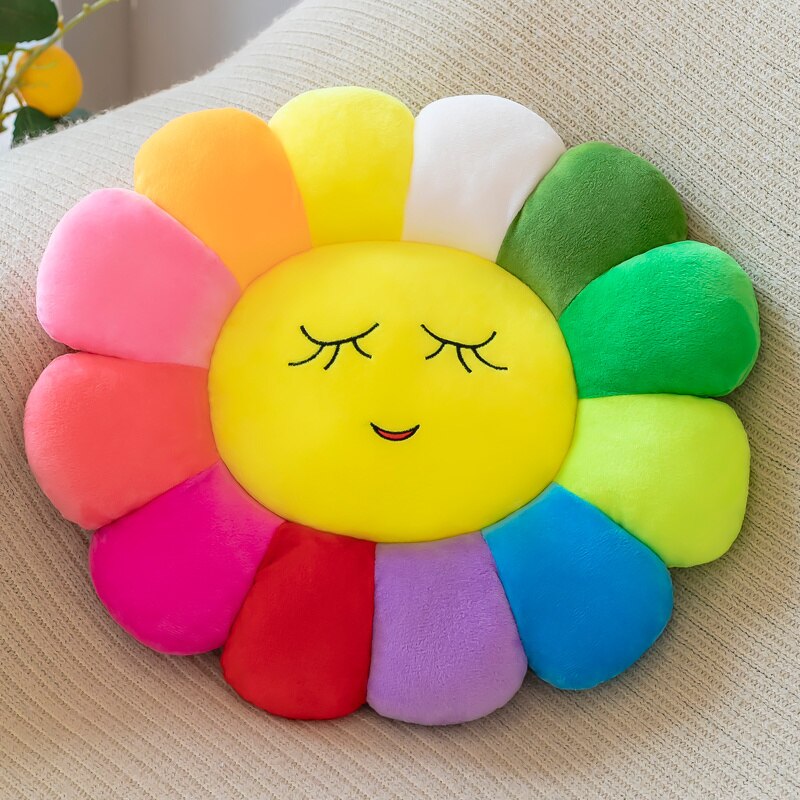 Junips | Colorful Sunflower Plush Comfort Seat Cushion