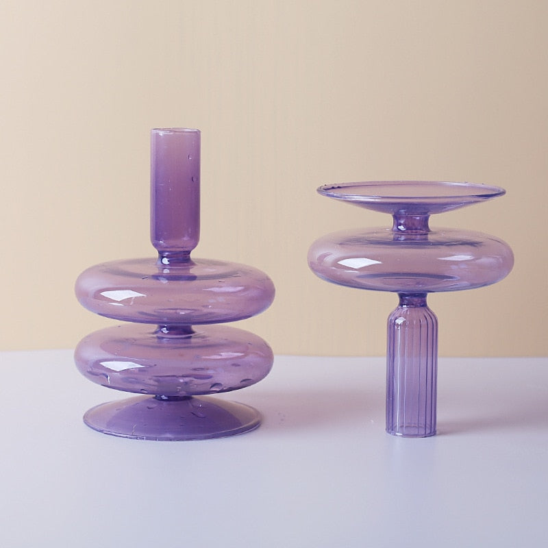 Junips | Lilac Candle Holder made of Glass