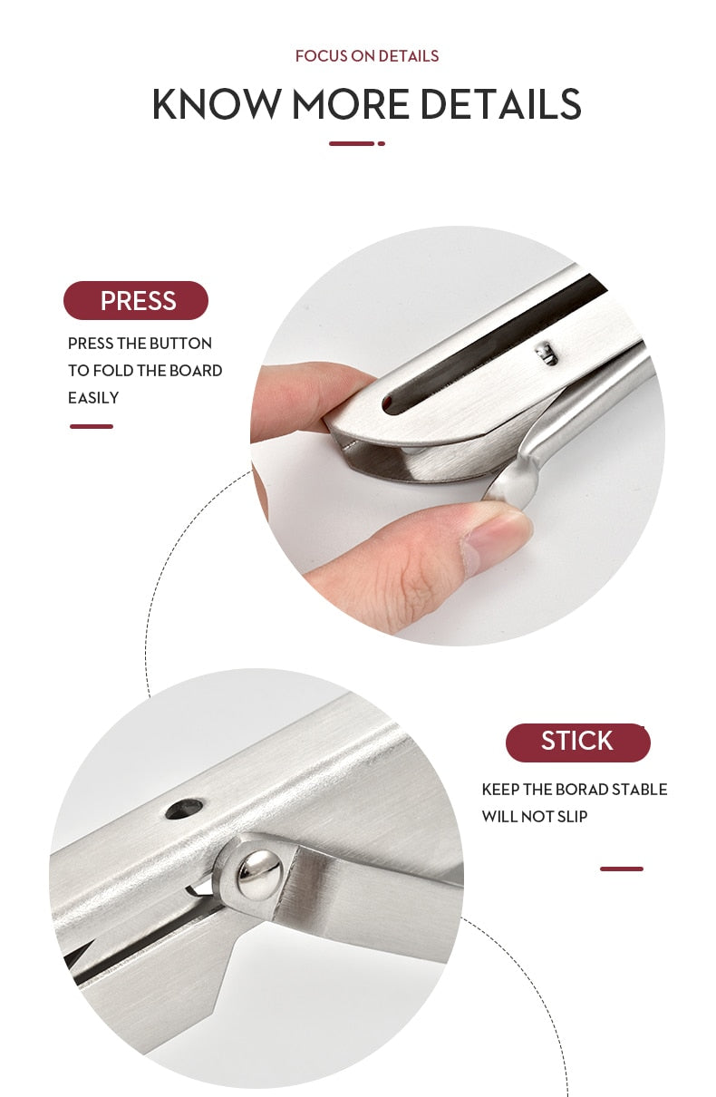 Junips | 2-piece set collapsible shelf brackets, heavy-duty, made of stainless steel for tables, motorhomes and space-saving