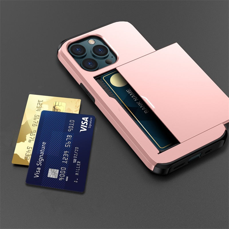 Junips | Business Armor Slide Wallet iPhone Case