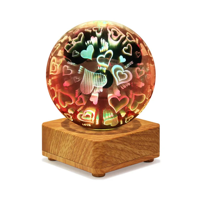 Junips | Night Light Starry Sky Star Heart Colorful Atmosphere Multiple USB Table Desk Lamp Ball Home Bedroom Decoration Christmas Gift