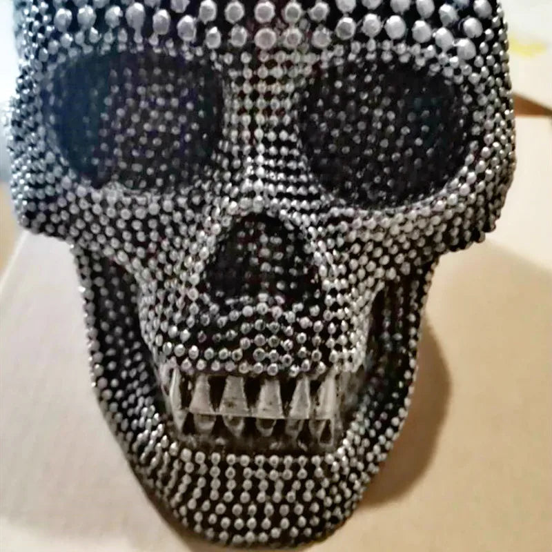 Junips | BUF Large Silver/Gold Skull Statue Resin Craft Decorative Ornaments Halloween Decoration Sculpture Home Decor Figures