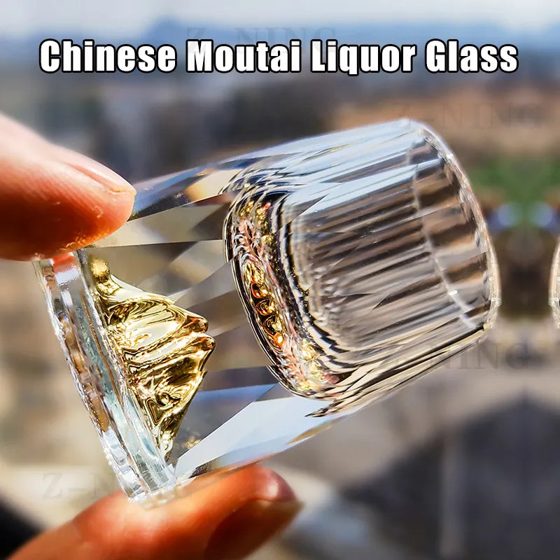 Junips | Crystal Glass Whiskey Glasses Bar Liqueur Sphere Cups Sake and Shochu Double-Walled Thick Bottoms Small Capacity Tea Cups