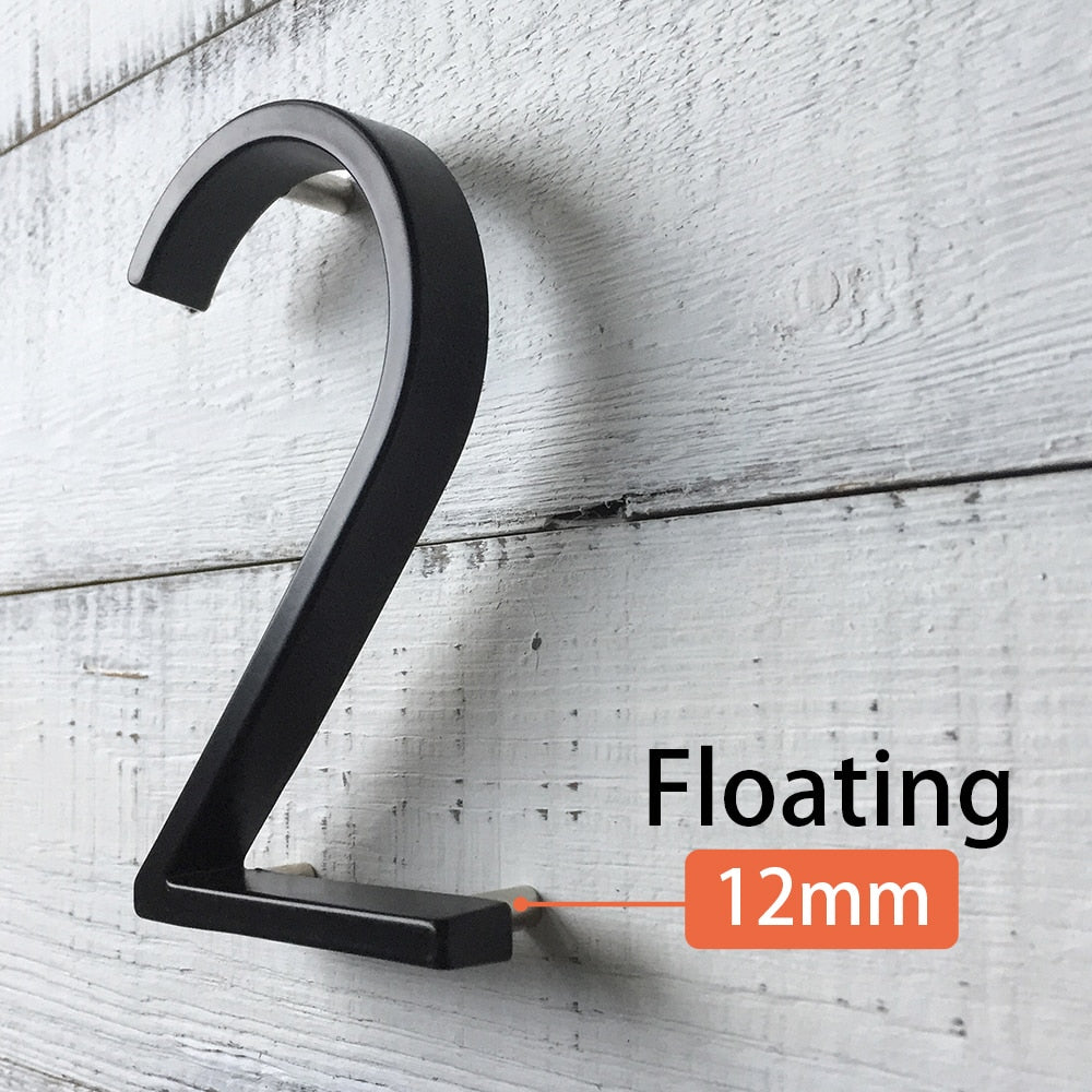Junips | Large modern metal house number address accessory