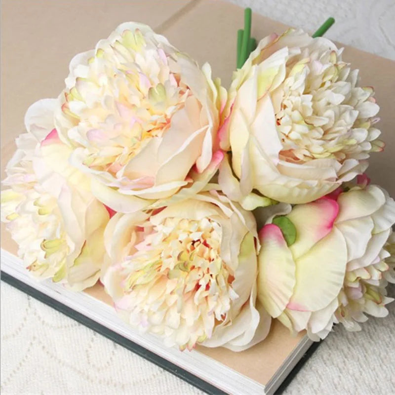 Junips | Large Peony Silk Flower Bouquet Set