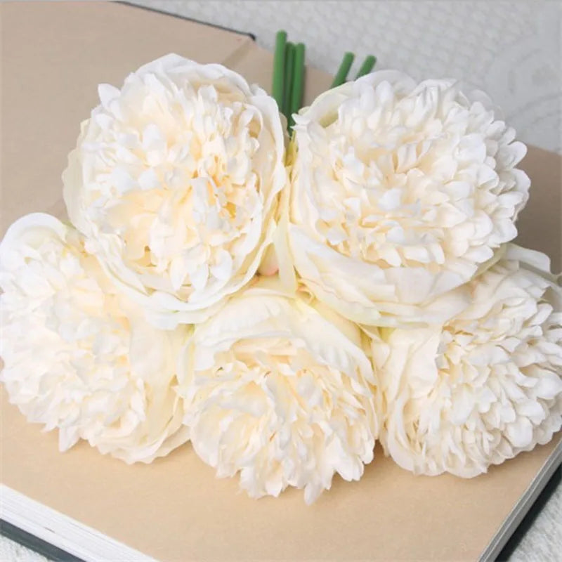 Junips | Large Peony Silk Flower Bouquet Set
