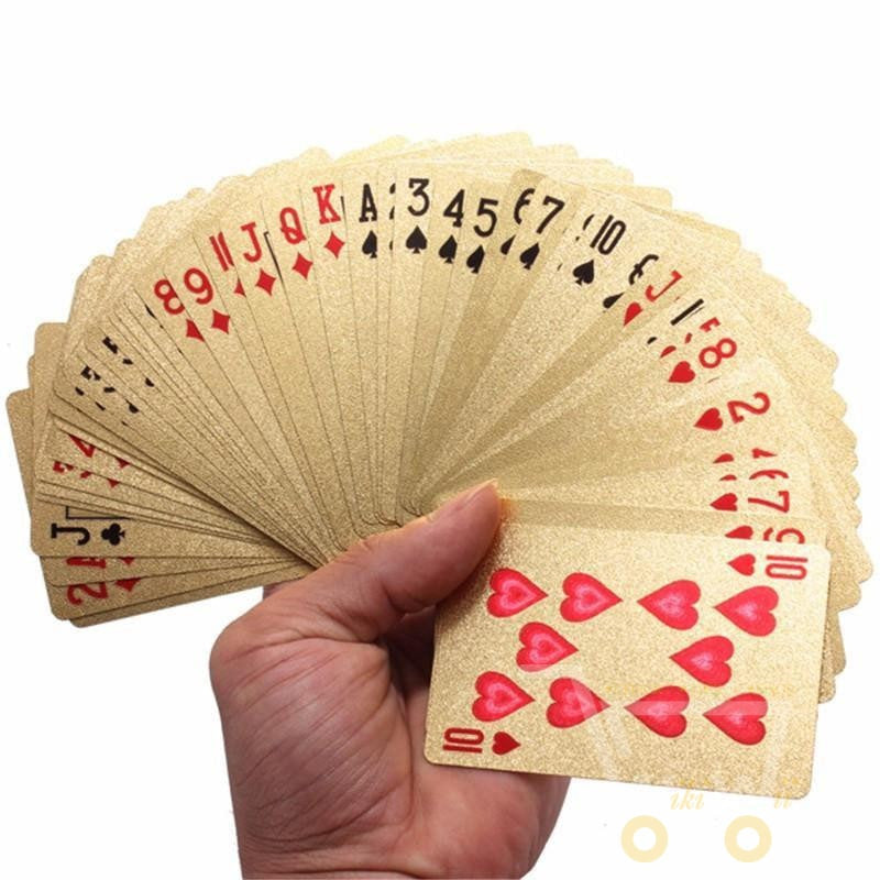 Junips | 24K Gold Plated Playing Card with Wood - Style Box