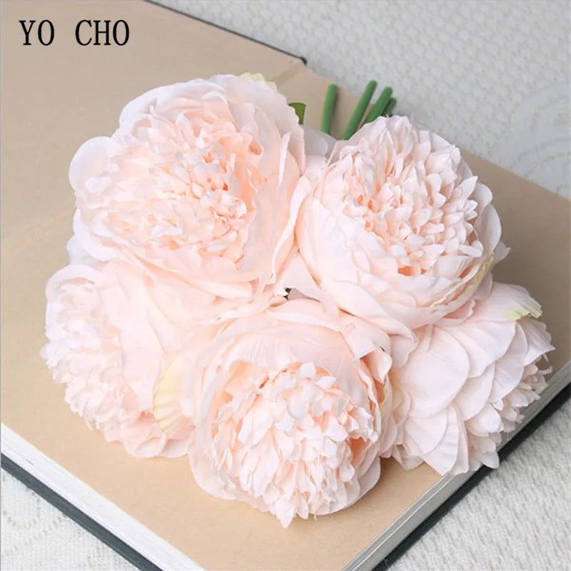 Junips | Large Peony Silk Flower Bouquet Set