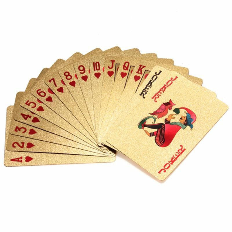 Junips | 24K Gold Plated Playing Card with Wood - Style Box
