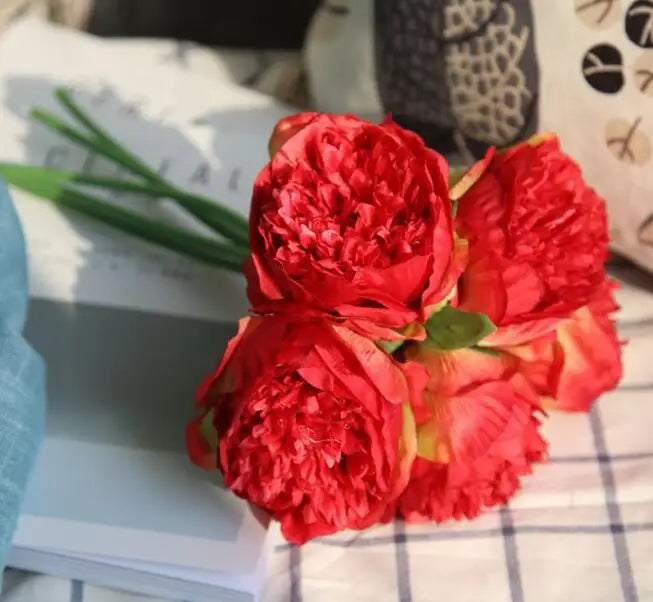 Junips | Large Peony Silk Flower Bouquet Set