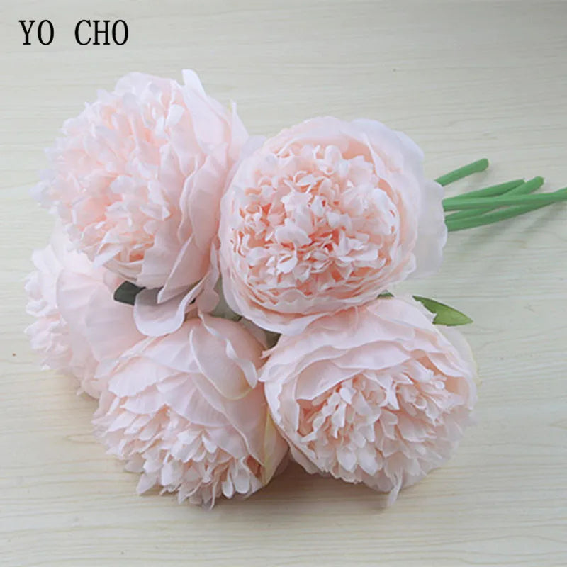Junips | Large Peony Silk Flower Bouquet Set
